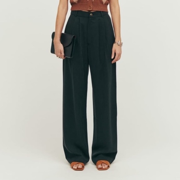 Reformation Pants - REFORMATION Charcoal Trousers Pants